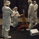 The Mars Helicopter team preparing the craft for tests.